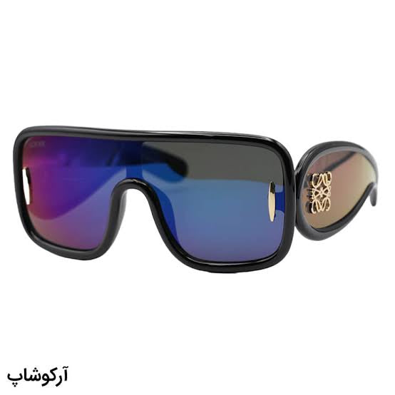 Eol Loe Black Frame Tinted Glass Black Shade Unisex Sungless 4000400-145