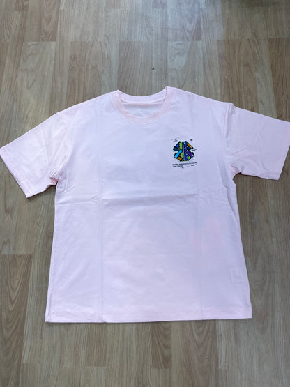 Moguan Design Pink Colour Rsonegotn Print Premium Quality Round Neck T-Shirt A9080