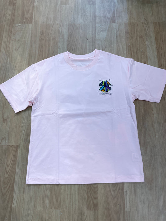 Moguan Design Pink Colour Rsonegotn Print Premium Quality Round Neck T-Shirt A9080