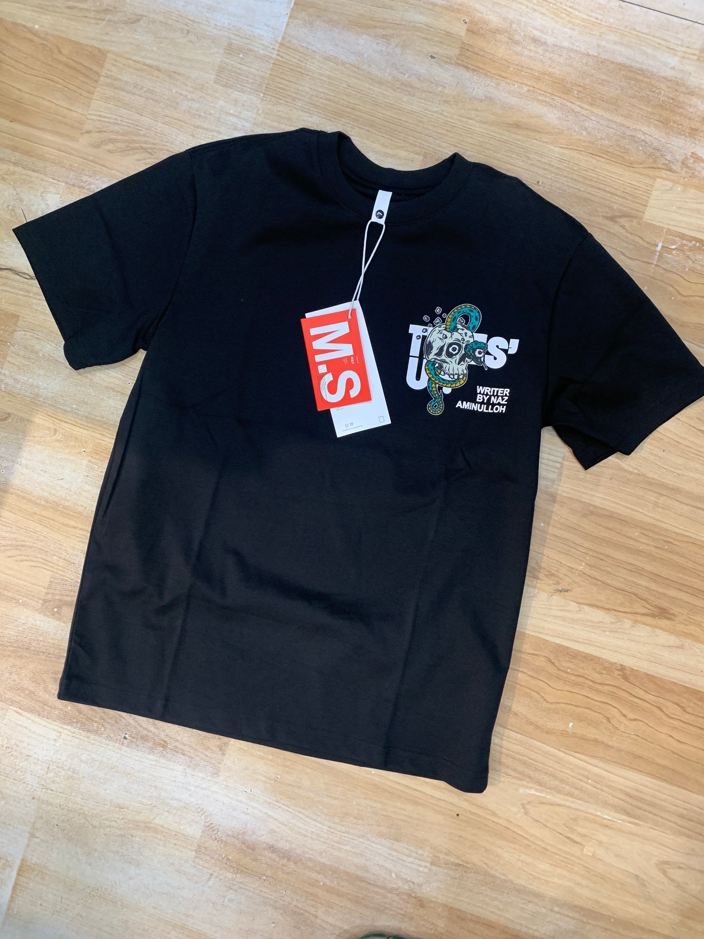 Black Tshirt Death Skull Blue snack D020