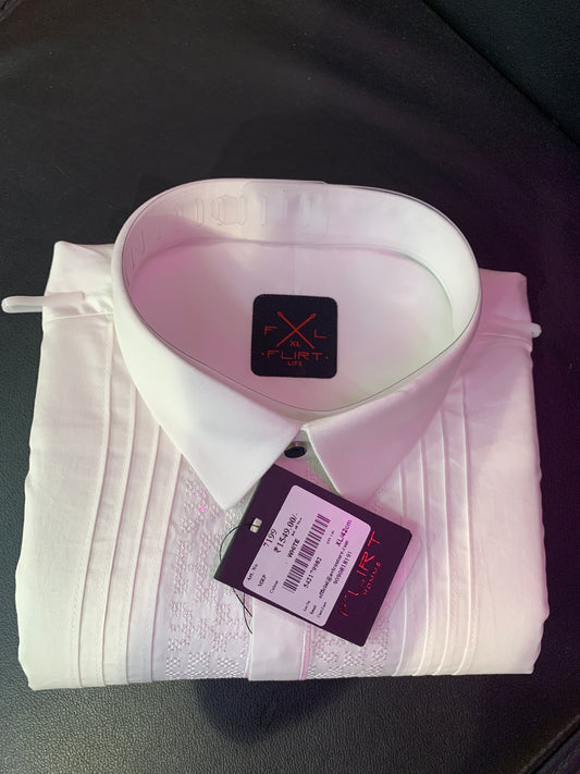 FLIRT White Shirt embroidered Stone 7199
