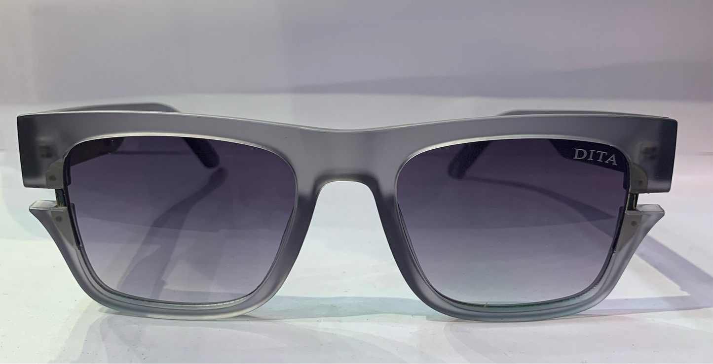 TID Trancy Grey Frame Trancy Black Shade Unisex Sunglasses ZS98245 56 18-145