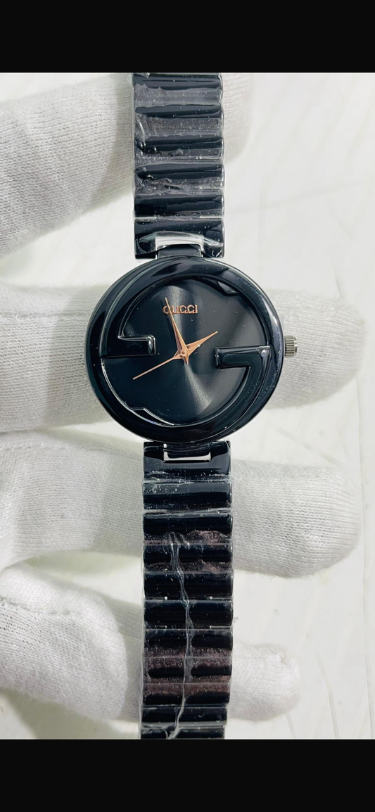 Cug Black Chain Black Dial Ladies Watch 989315