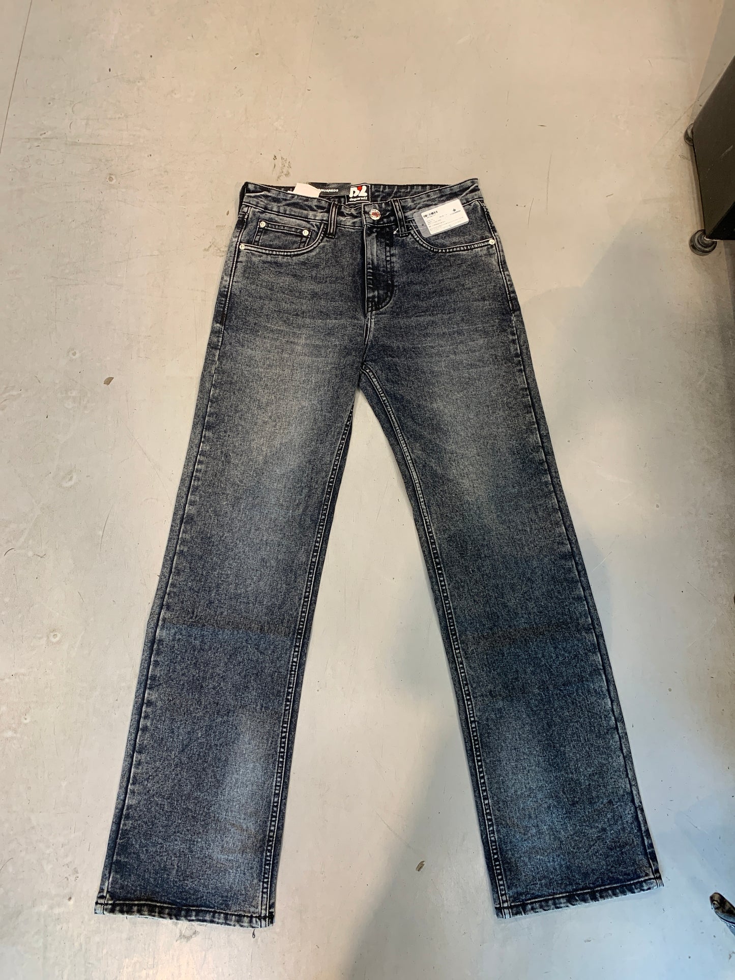 QSD DSQ Grey Black Faded Colour Premium Quality Regular Fit Men’s Jeans 2509B