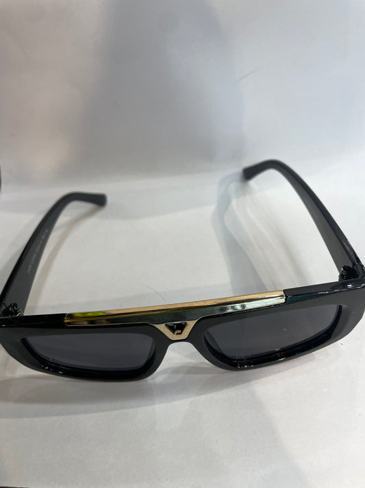 UOL LOU Black Frame Black Shade Unisex Sunglass 6155 55 18 145