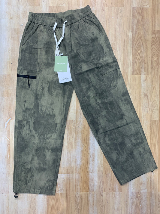 Fashion  Olive Green Cargo Black Shade Four Pocket Baggy Fit 8606