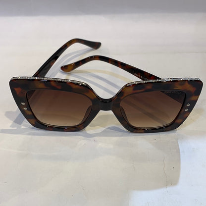 MIJ Leopard print Frame Brown Shade Unisex Sunglasses D2845 C3 57 22 141