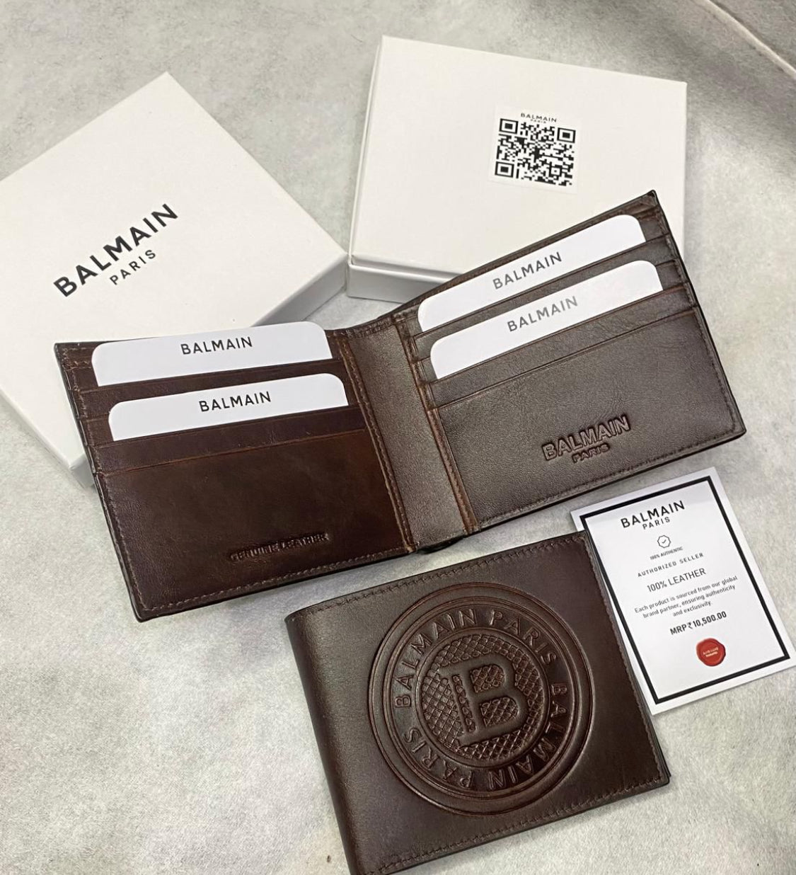 LAB BAL Big Logo Genuine Leather Mens Wallet 989738