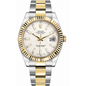 LOR ROL Silver Golden Chain Golden Ring White Dial Men’s Watch 991422