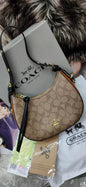 AOC COA Apricot Tan & Brown Colour Premium Quality Ladies Sling Bag With Box 2721