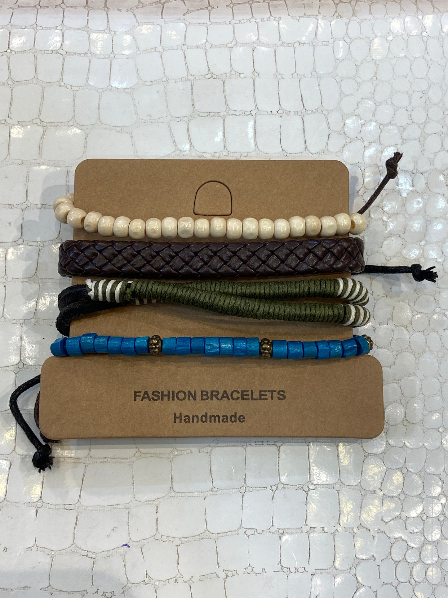 Imported Leather Bracelet 4 Set 988450