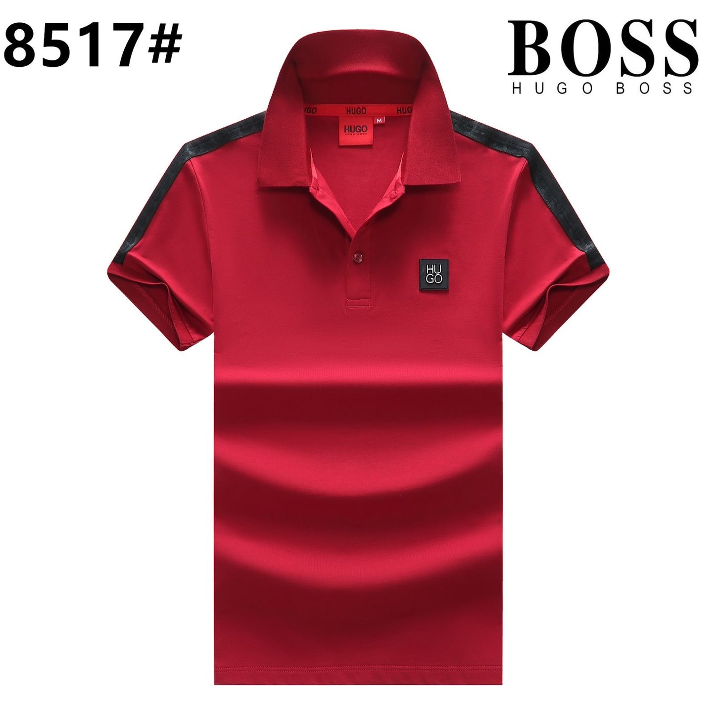 SOB Red Colour With Shoulder Print Premium Quality Collar Tshirt 8517