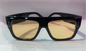 CUG Glossy Black Frame Yellow Shade Unisex Sunglasses ZN3837 55 17-140