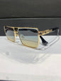 Tid Black Stick Gold Frame Blue Yellow Shade Unisex Sunglass 23287 59 14 142