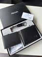 ARP PRA Black Colour Leather Men’s Wallet Card Holder & Key Chain Gift Combo Set 991355