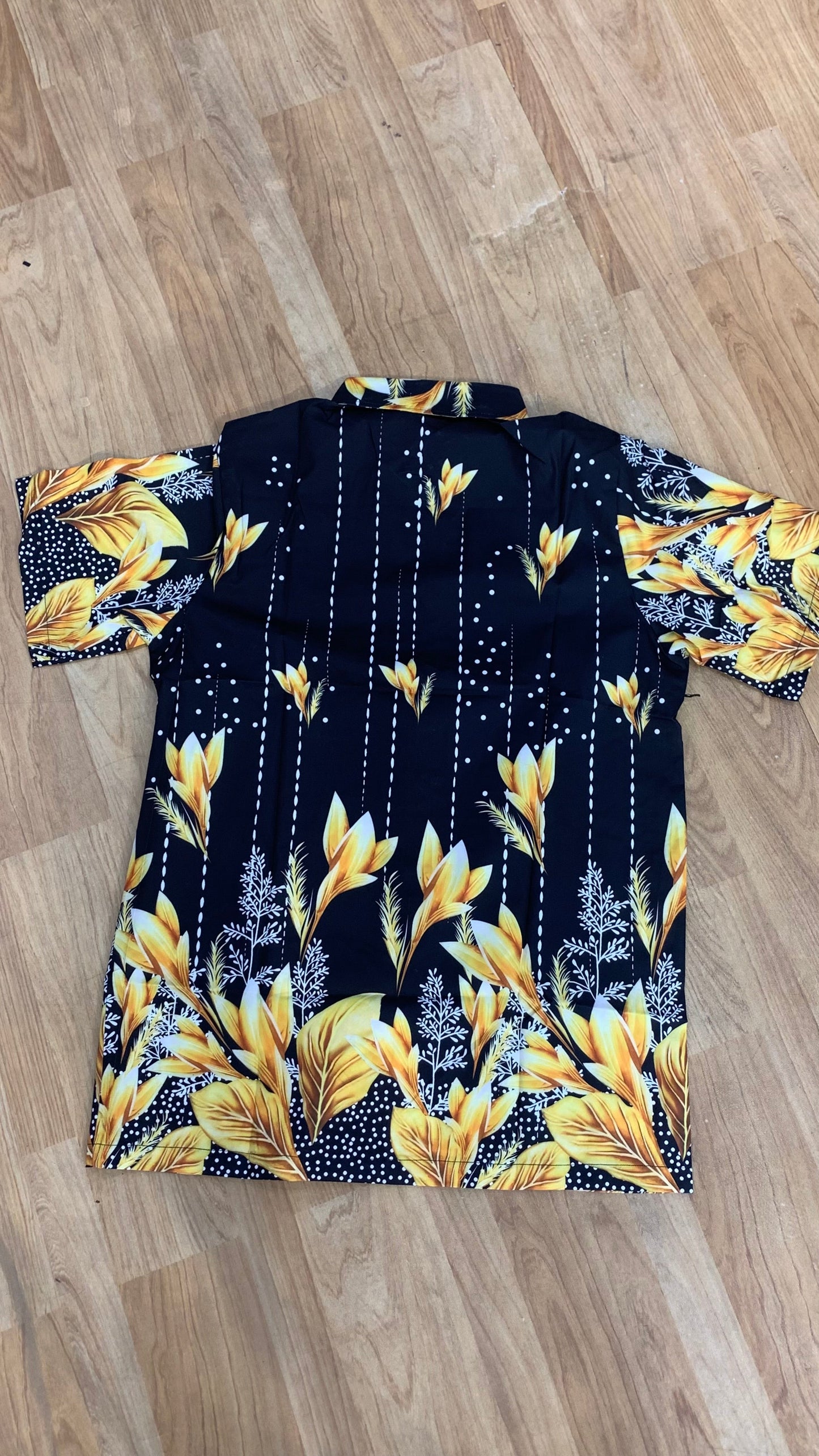 Black Gold Colour Printed Premium Quality Half Sleeve Shirt 2807