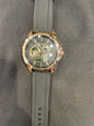 MRA ARM Black Silicon Strap Copper Ring Black Dial Automatic Men Watch 991050