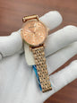 Mra Copper Chain Rosegold Flower printed Dail Ladies Watch 988629