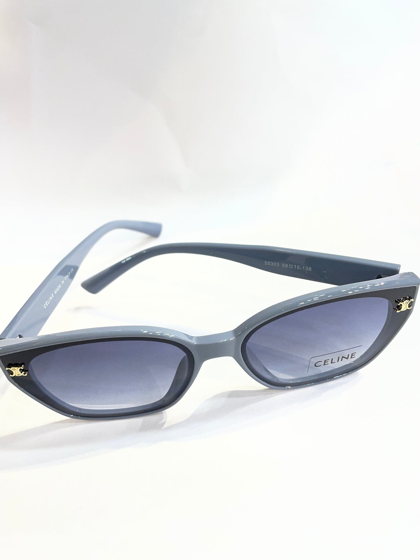 LEC CEL Blue Frame Black Shade Unisex Sunglass 55303 58 15 138