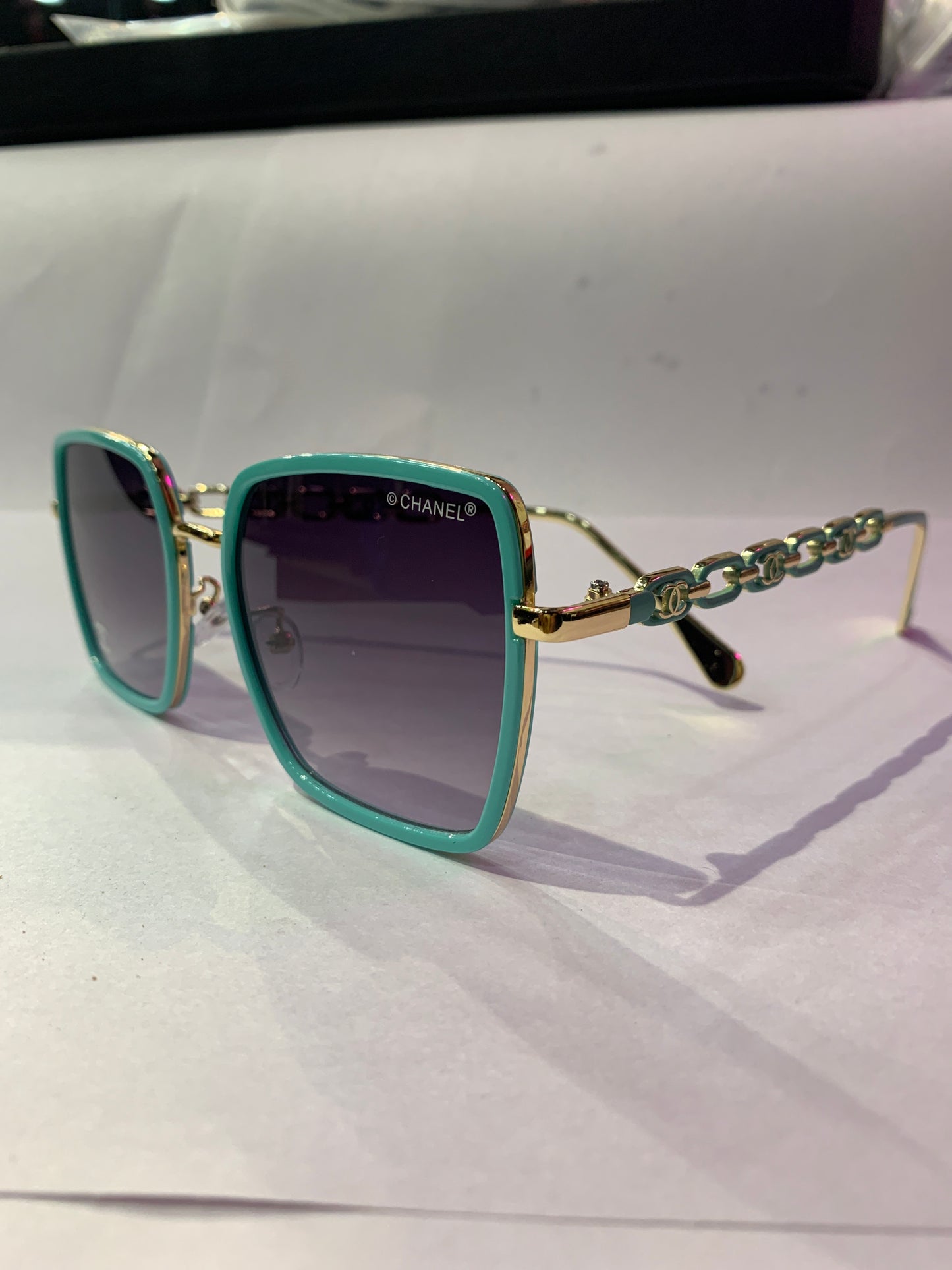 Ahc Gold Green Frame Black Shade Sunglasses Sun288