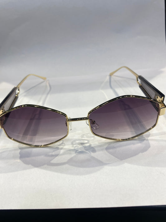 UIM Golden Frame purple Shade Sunglasses Sun 003