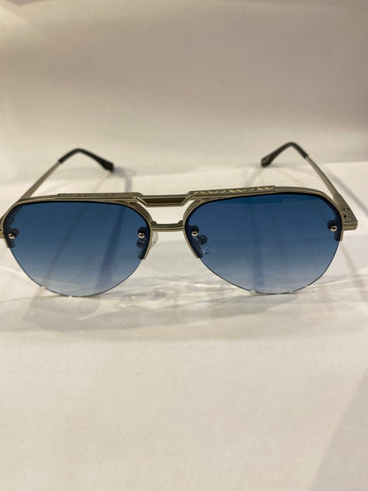 LOP Matte Silver Frame Blue   Shade Unisex Sunglass Sun 099