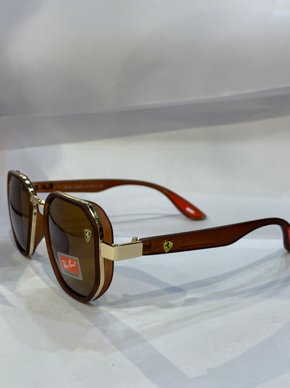YAR Golden Brown Frame Brown Shade Unisex Sunglass RB3674 54 18 140