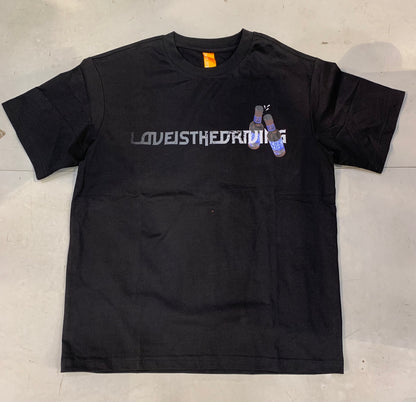 OUTLIER Black Colour Lucky Cider Bottle Print Stone Work Round Neck Tshirt OL521