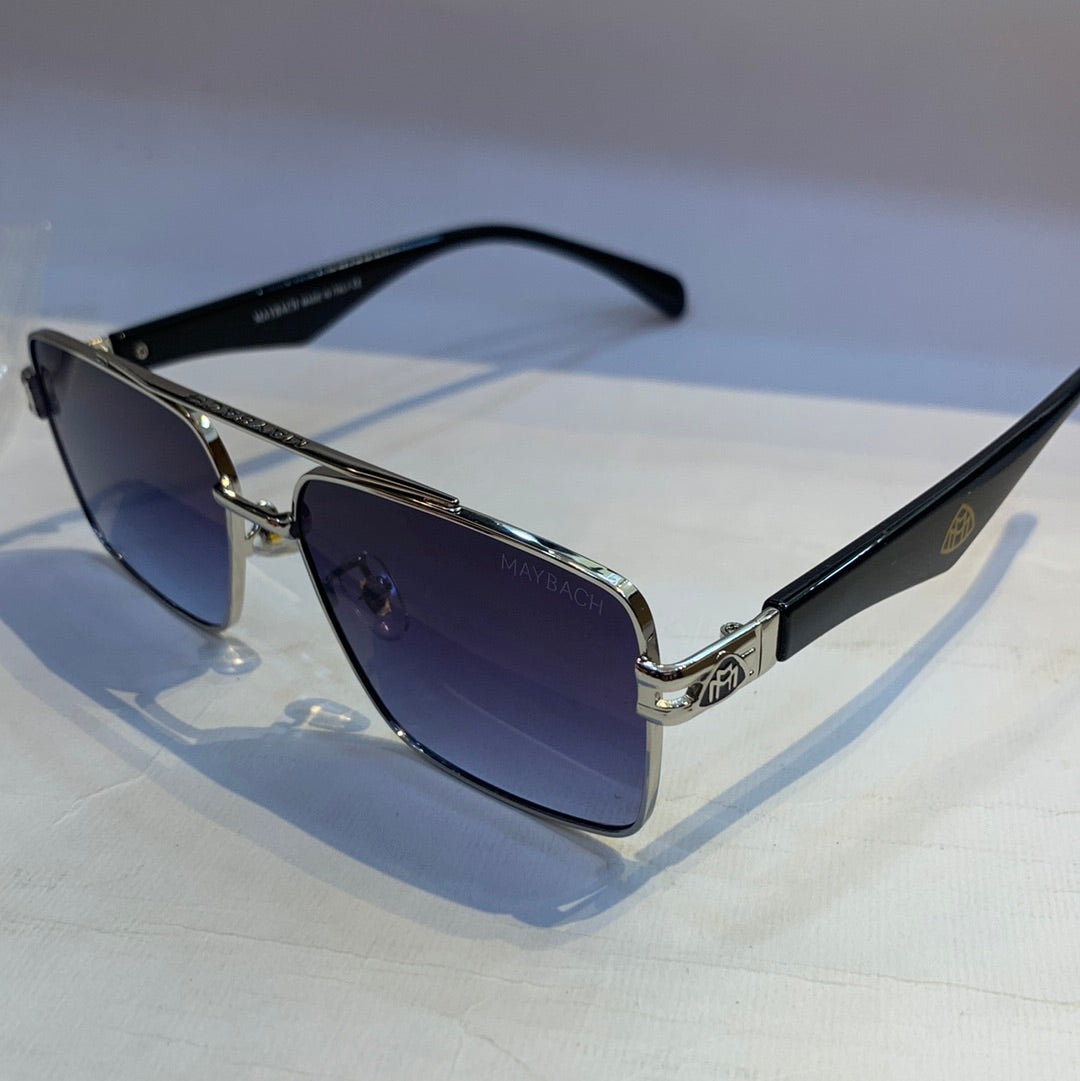 YAM Sliver Black Frame Blue Shade Sungless Z104 60 14 140