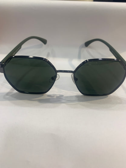 Arp Black Green Frame  Green Shade Unisex Branded Sunglasses T0967 53 18 136