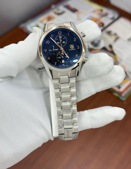 GAT Silver Chain Blue Dial Premium Quality Men’s Watch 989455