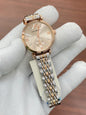 Mra Silver Copper Chain Copper Stud Chrono Dial Ladies Watch 988630