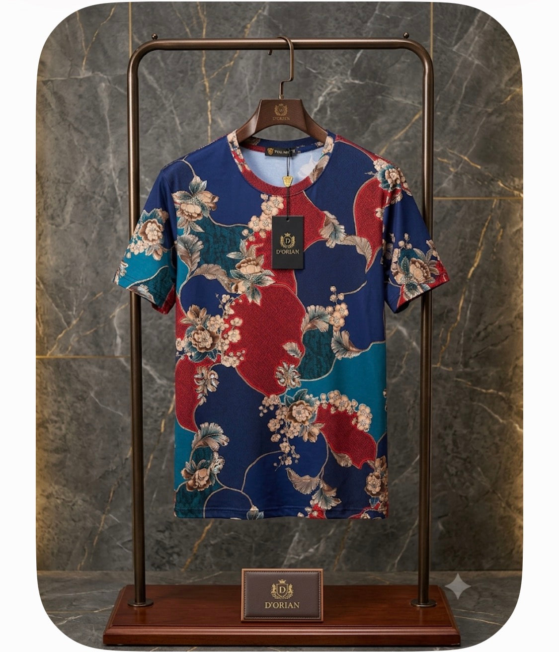 Pull Man Blue Red Green Colour Flower Print Stretchable Fabric Imported Unisex TShirt PM5117