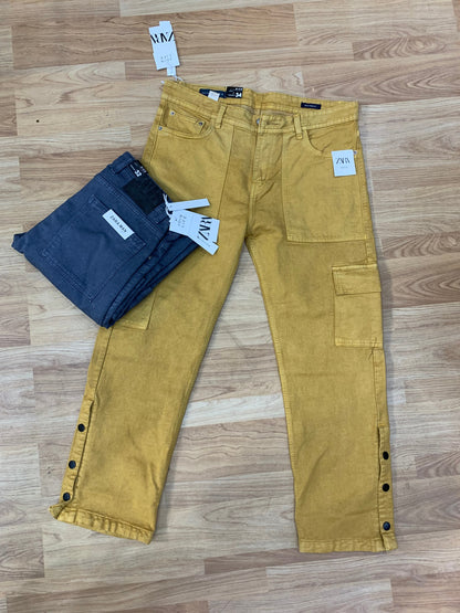 Zr Grey Colour With Six Pocket Cargo jeans 40476
