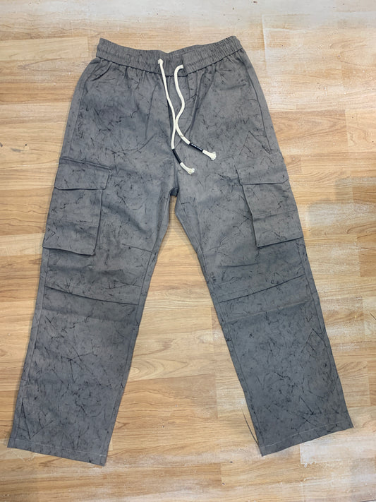Fashion Grey Cargo Black Shade Four Pocket Baggy Fit M327