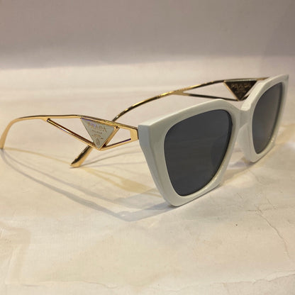 ARP White Frame Golden Stick Black Shade Sunglass 8286 53 15-149