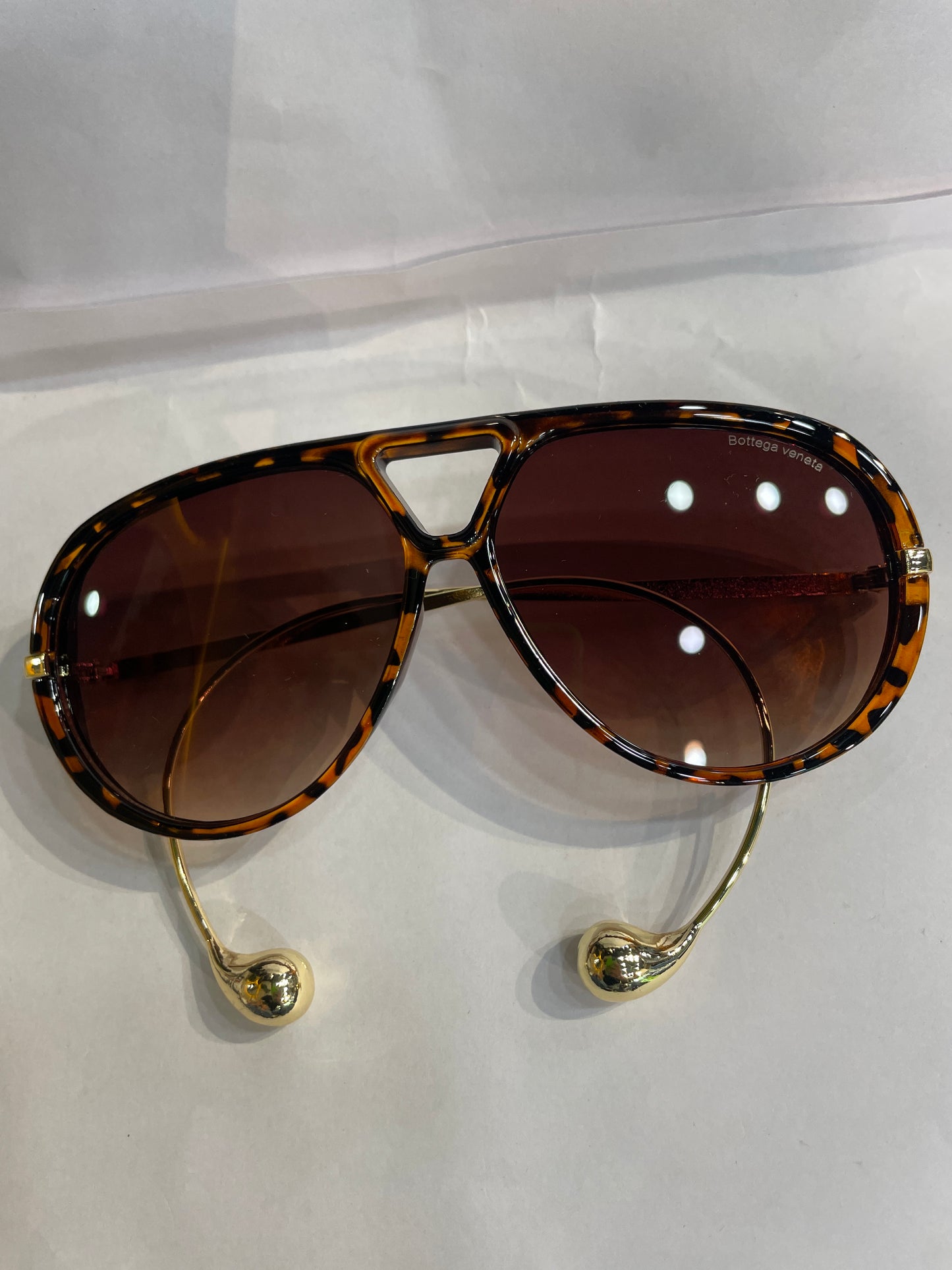 TOB BOT Leopard Frame  Golden Stick Brown Shade Unisex Sunglasses SUN248