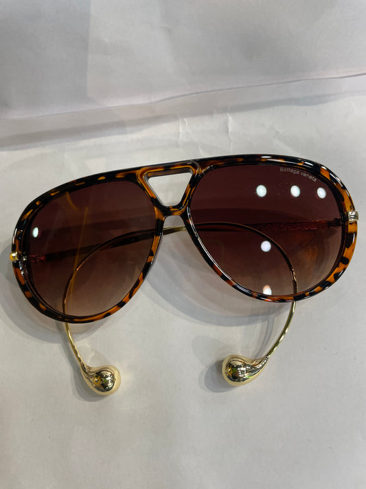 TOB BOT Leopard Frame  Golden Stick Brown Shade Unisex Sunglasses SUN248
