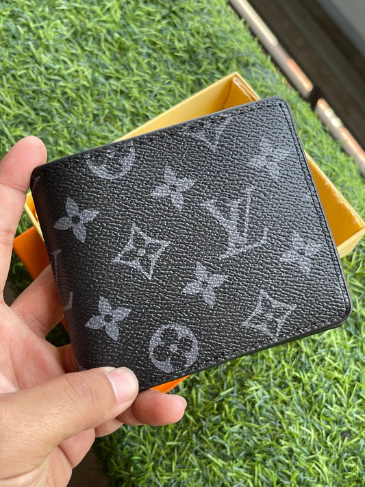 UOL LOU Black Grey Monogram Imported Men’s Wallet 989562