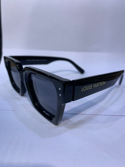 UOL Black Frame Black Shade Unisex Sunglasses W-12001 50 23 145 C1