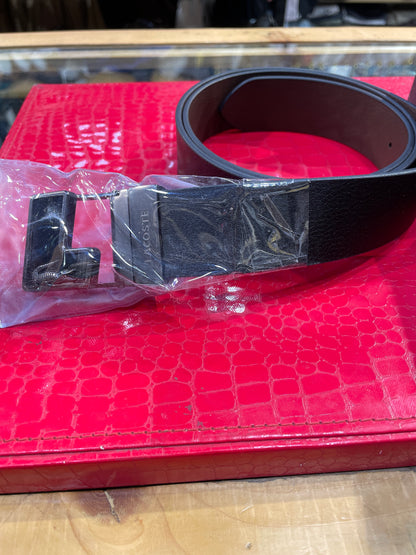 CAL LAC Black Dark Brown Reversible Strap  Black Buckle Men’s Belt 989907