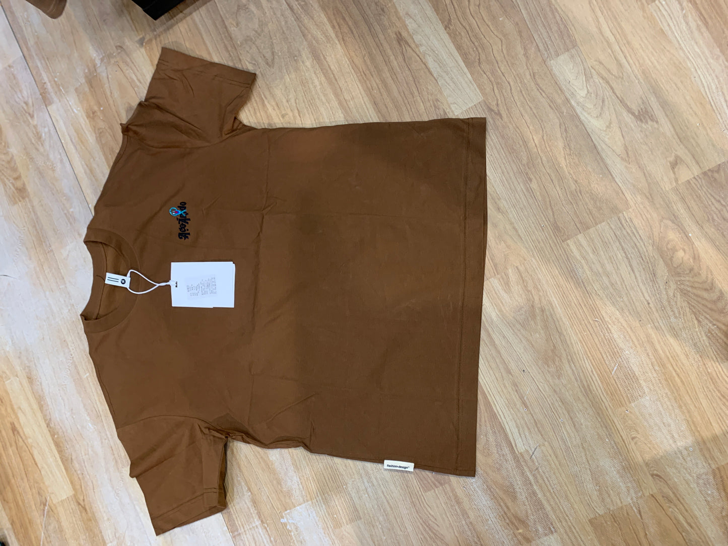 AcoArido Brown Colour Tshirt Back Print 16168