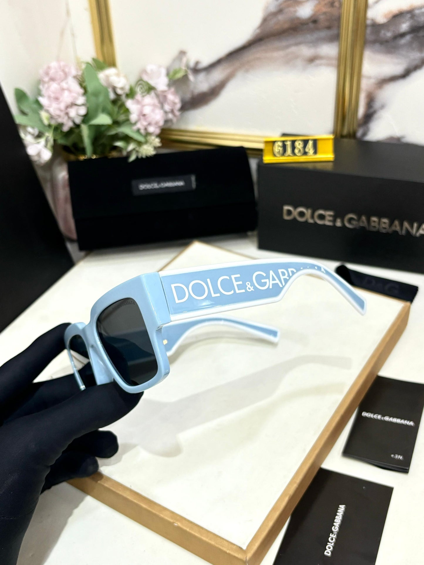 Lod Blue Frame Black Shade Unisex Sunglasses