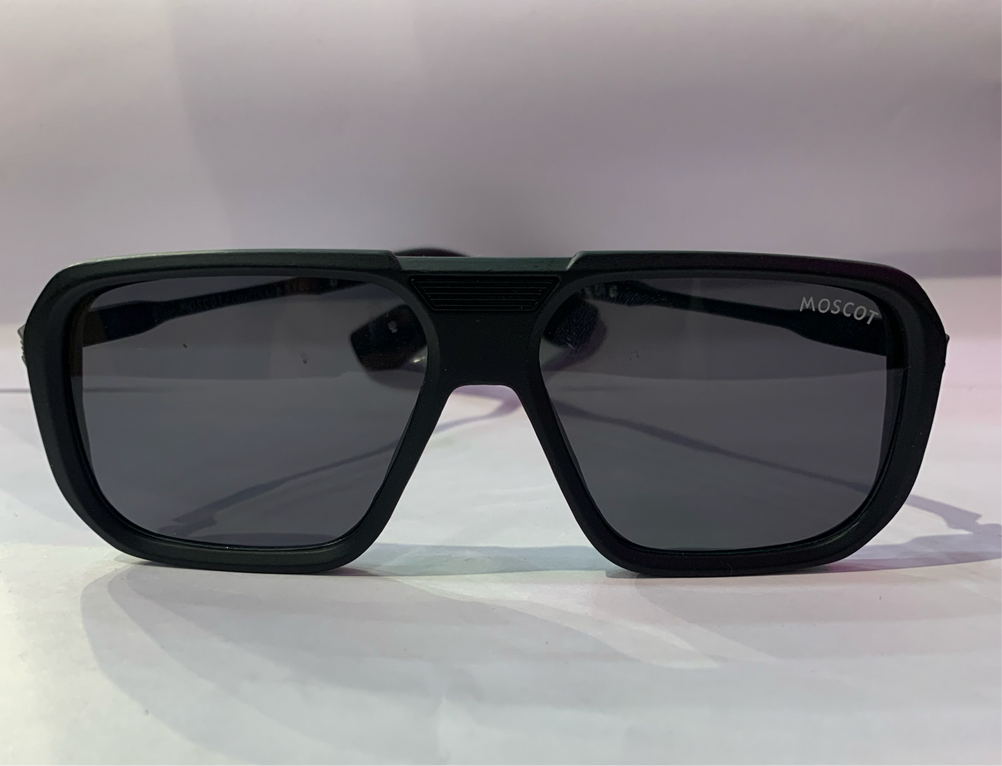 SOM Matt Black Frame Trancy Black Shade Black Stick Unisex Sunglasses ML-98173 55 15 143 C4
