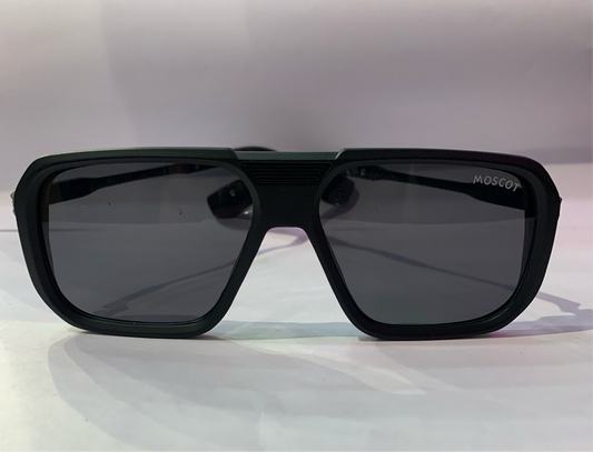 SOM Matt Black Frame Trancy Black Shade Black Stick Unisex Sunglasses ML-98173 55 15 143 C4