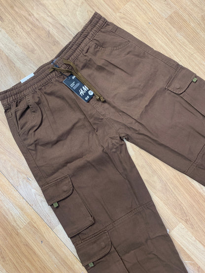 M&H Cargo Brown Colour Six Pocket Straight Fit H9053