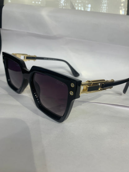 TID Goldan Black Frame Black Shade Unisex Sunglasses 3506 55 20 121