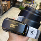 NOM Black Colour Buckle Yellow Print Genuine Leather Belt Automatic Buckle 64590
