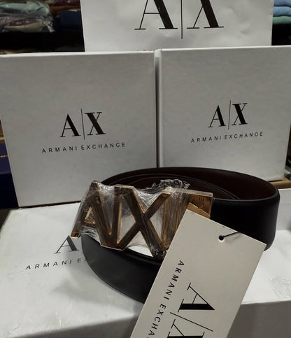 Mra AIX Logo Buckle Italian Leather Men’s Belts 12067