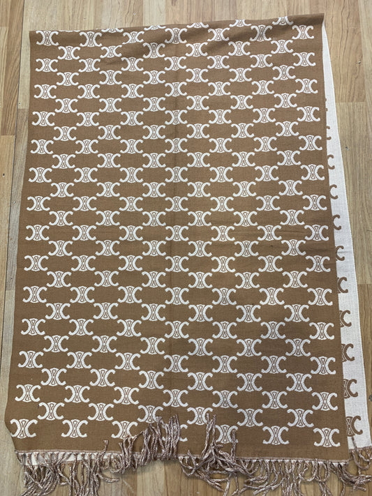 Ach stole Unisex Brown & Cream Colour H9062